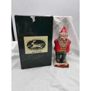Leo R. Smith III Folk Art Santa Christmas Figurine 1998 Midwest Cannon Falls B1